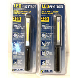 VOLTEC LED Aluminum Pocket Pen Light 220 Lumen Ideal for Close Up Inspection (2)